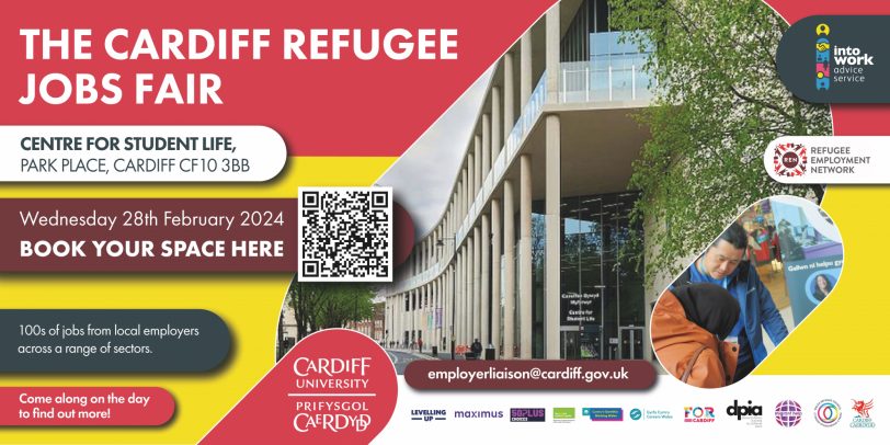 Cardiff Refugee Jobs Fair - English 2160x1080